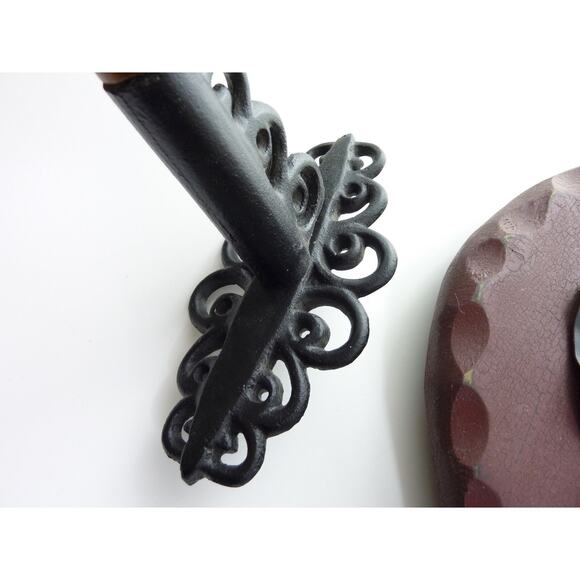 Vintage Wood & Metal Protruding Wall Hanging Sign - Picture 3 of 4